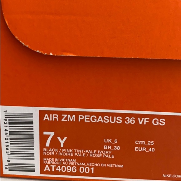 Nike Air Zoom Pegasus 36 VF GS Black Flower Women - Picture 12 of 12